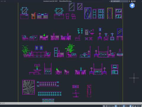  CAD常用家居立面cad图库 