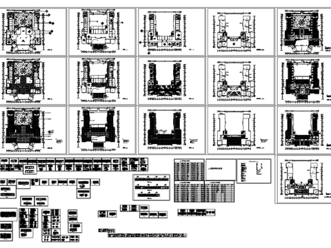 人民医院室内装修cad施工图 