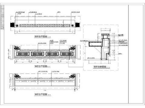  酒店服务台大样CAD施工图 