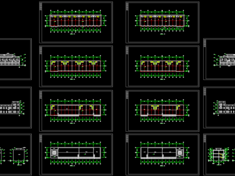  徽派建筑cad施工图 
