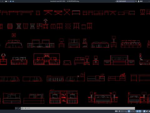  卧室床 沙发cad图库 