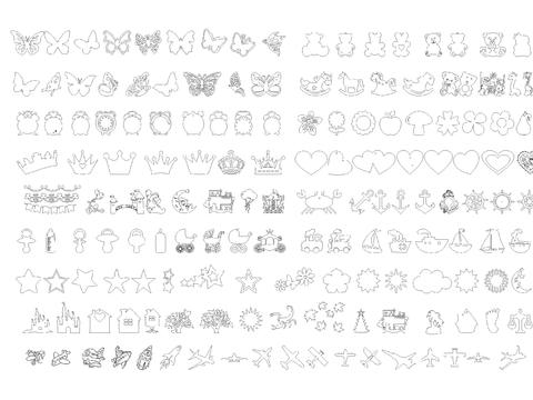  儿童类装修图形 图案cad图库 