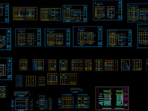  20款-室内衣柜装饰立面图例图块 
