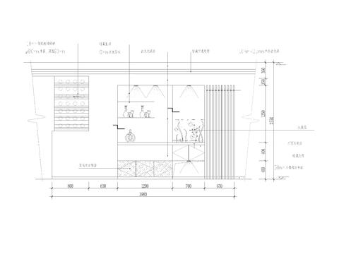  百款客厅餐厅装饰墙酒架节点大样 