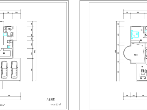  住宅户型cad施工图 