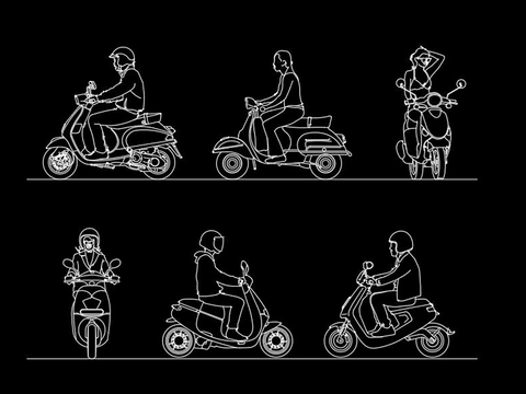  摩托車cad圖庫 