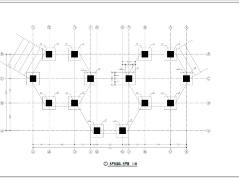  六角形组合木平台节点大样 