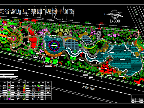 公園規(guī)劃cad施工圖 