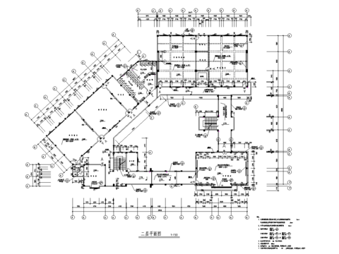  藝術樓cad施工圖 