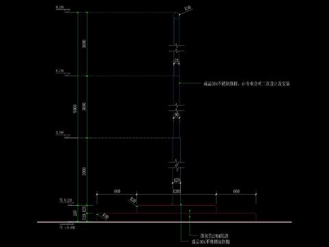  现代幼儿园升旗台节点大样 