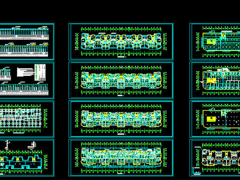  六层商住楼电气设计cad施工图 