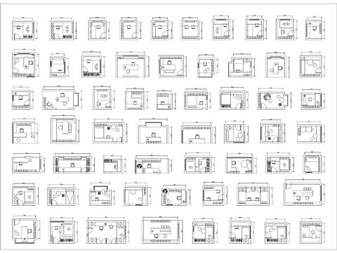  最新书房布局CAD图库 
