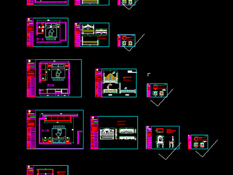  五套床CAD施工图 