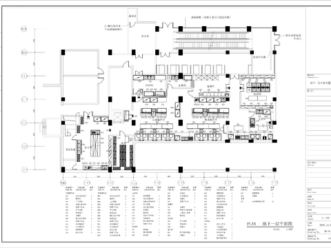 酒店厨房cad平面图 