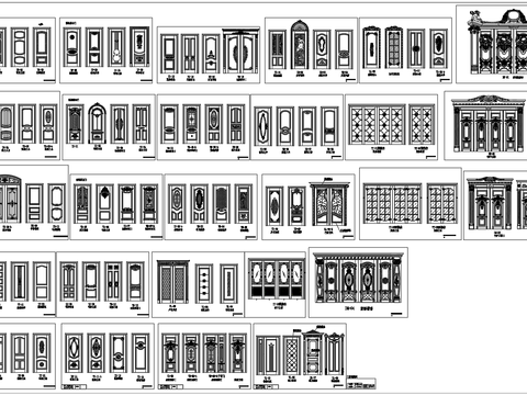  家具罗马柱整木模块CAD图库 