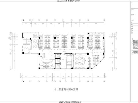  办公室写字楼cad平面图 