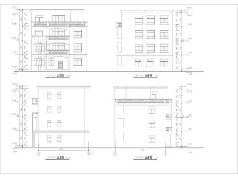  农村自建房 独栋别墅CAD平面图 