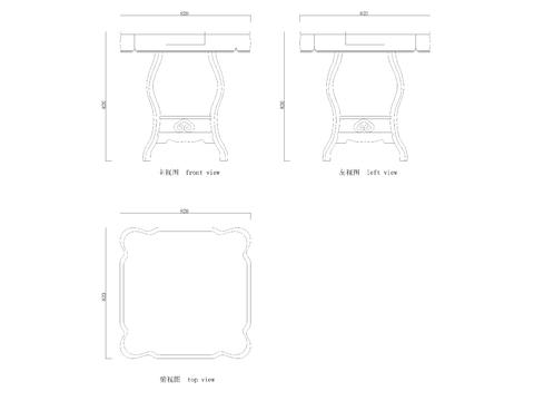  中式麻将桌cad图库 