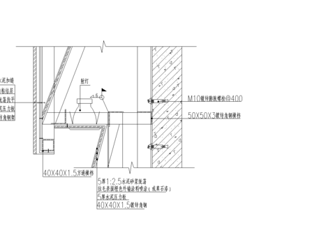  架空层装饰垂帘及围栏大样 