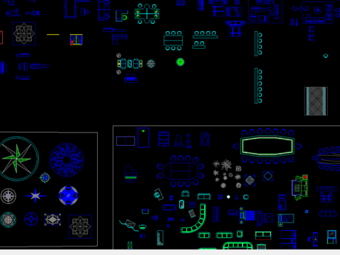  室内装修平面cad图库 