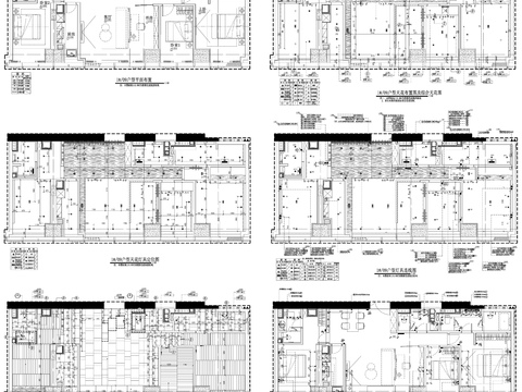  家具布置强电弱电给排水插座空调布局cad施工图 