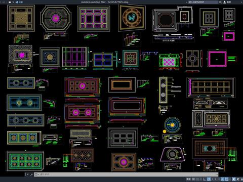  吊顶天花CAD图纸 