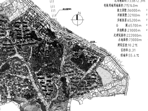  别墅区总平面cad图库 