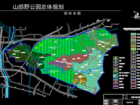  公园平面规划cad施工图 