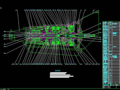  自动变速器总成机械CAD施工图 