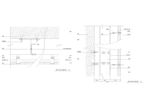  垂直方向干挂大理石石材连接cad大样图 