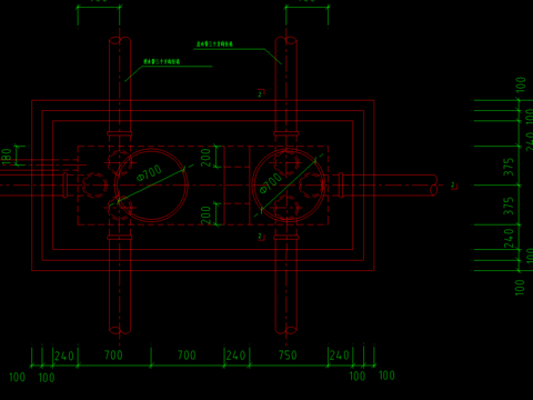  砖砌化粪池CAD施工图 