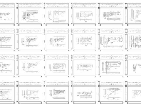 新中式构件CAD图库 