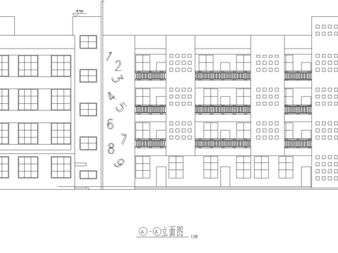  幼儿园cad立面图 