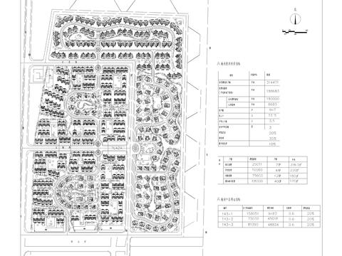  别墅区规划cad平面图 
