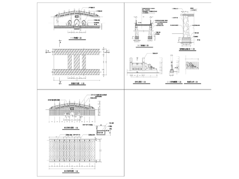  25木兰天桥cad立面图 