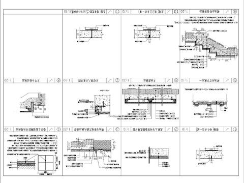  园建设计说明通用做法cad大样图 