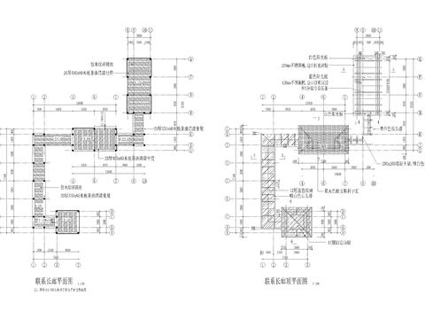  聯(lián)系長廊全套建筑結(jié)構(gòu)cad施工圖 