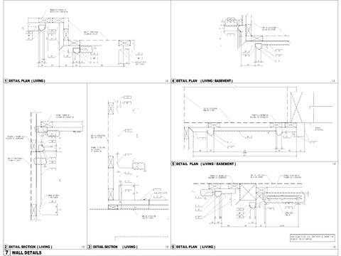 欧式墙身造型cad大样图 