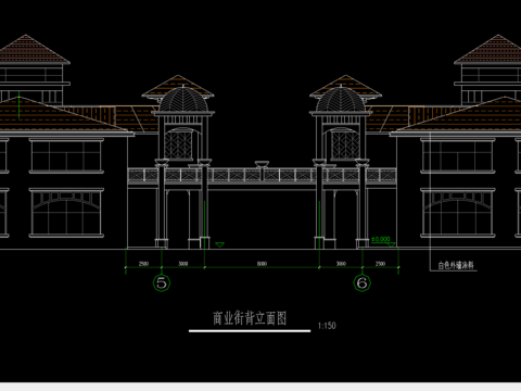  商业街建筑立面 
