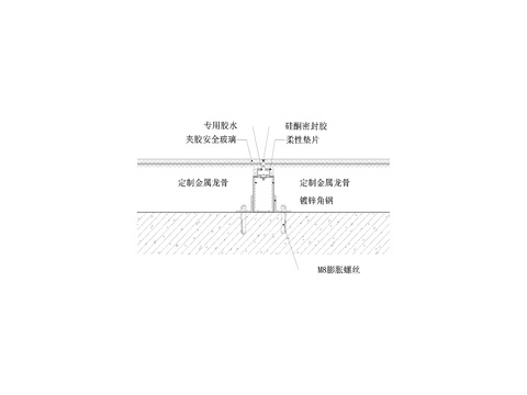  玻璃地坪cad节点大样图 