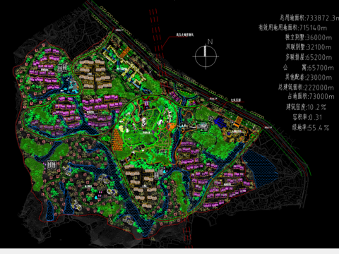  某别墅区总平面 