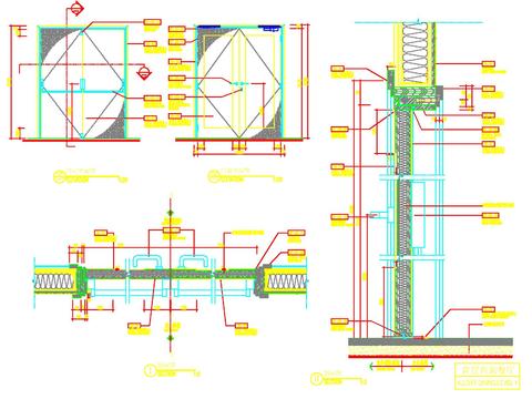  防火门CAD节点大样 
