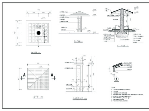  钓鱼亭节点大样 