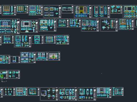  柜子橱柜cad图库 