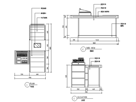  超市货架节点大样 