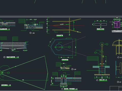  大学操场cad施工图 