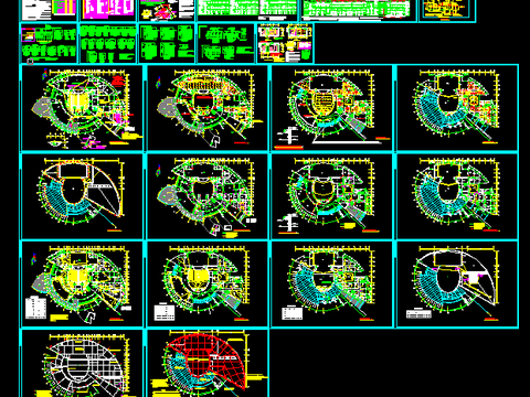  综合楼电气空调照明设计cad施工图 