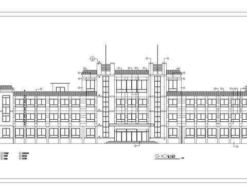  教学楼建筑cad施工图 