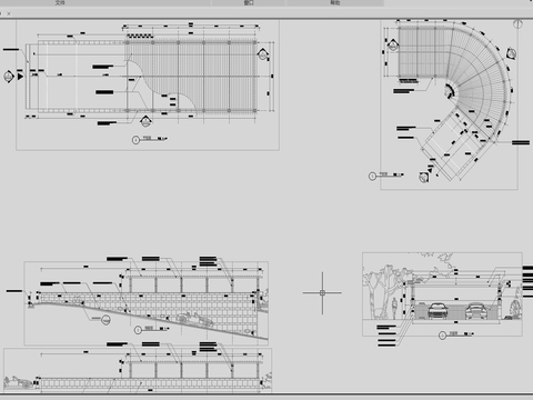  车库入口廊架 车库入口cad施工图 