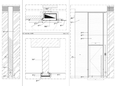  消防箱消防立柱细节图cad大样图 